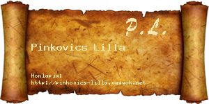 Pinkovics Lilla névjegykártya
